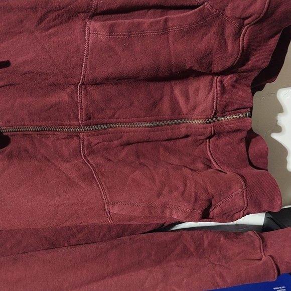 Men's Burgundy Zip-Up Hoodie,Size: XL, Nwt - Picture 5 of 8